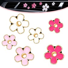 6 Pcs Car Air Vent Clips Colorful Daisy Flower Car Air Freshener Clip Air Condit