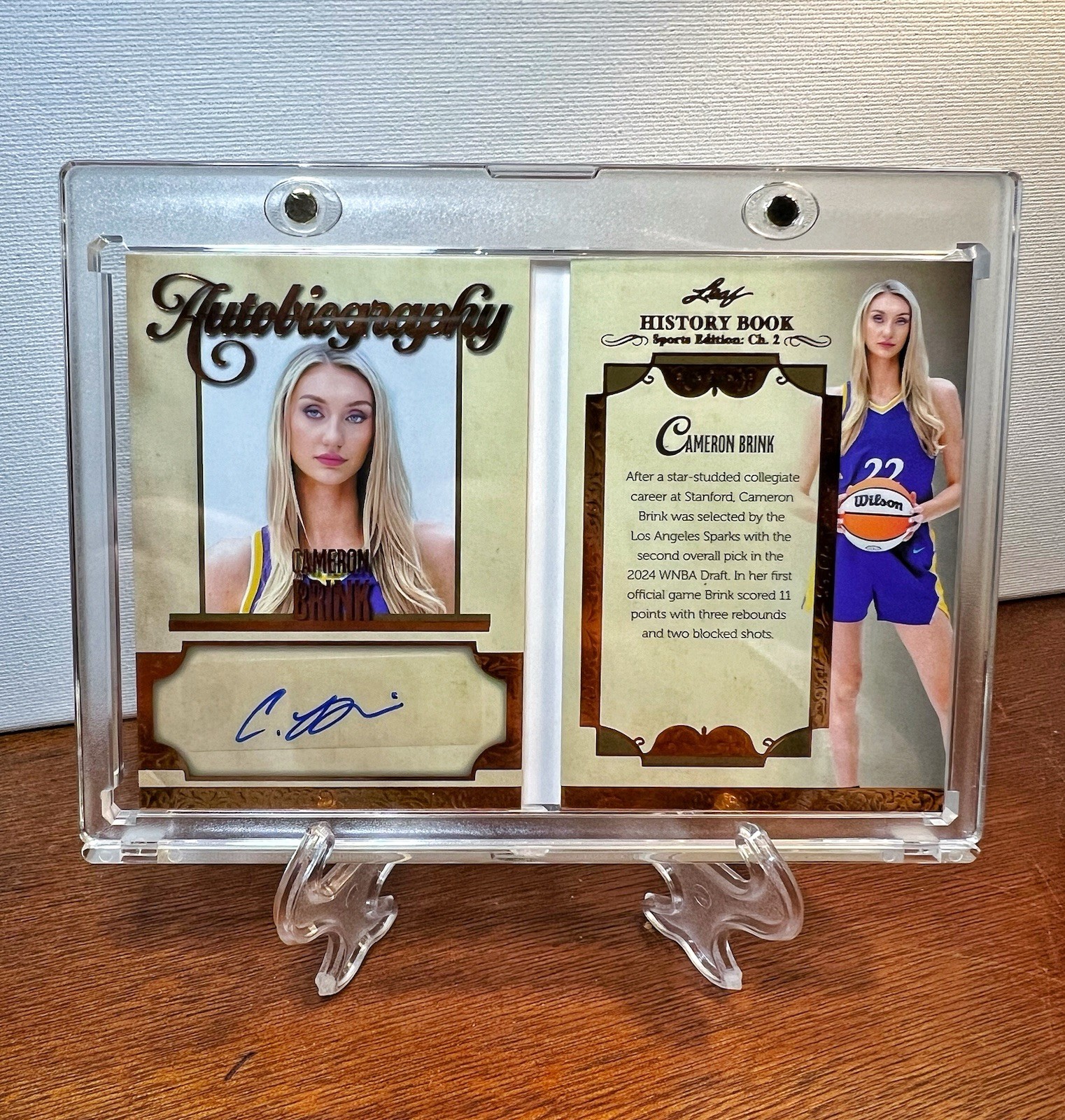2025 Leaf History Book CAMERON BRINK Autobiography Ch. 2 AUTO /25 Sparks Booklet