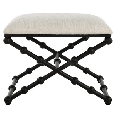 Uttermost 23782 Iron 24''W Iron Accent Stool - Black