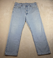 Vintage Levi's 505 Jeans 38x30 Made In USA 07/2000 Light Wash Straight Leg