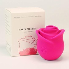 Happy Meeting Mini Rose Massager Sucking Motion Rechargeable 10 Modes