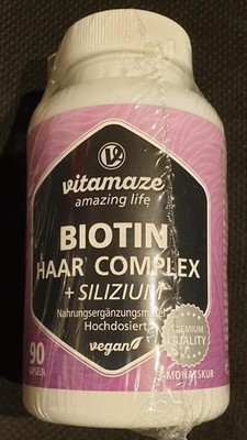 BIOTIN HAAR Complex hochdosiert + Silizium 180 Kapseln für 6 Monate Neu OVP