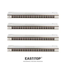 Easttop 24Hole Professional Tremolo Harmonica Set of 4 A C D G Mouth Organ Lot