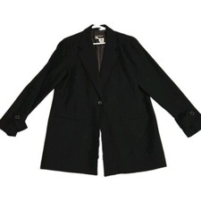 Requirement new Wool Black Blazer Women's 10 Vtg 80 90s Single Button...