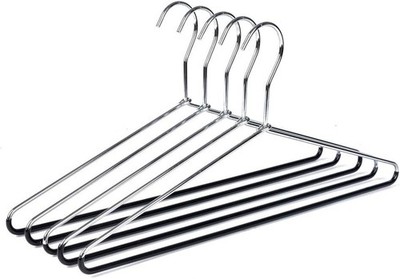 30 Quality Heavy Duty Metal Coat Hangers with Black Rubber Coating for Non Slip
