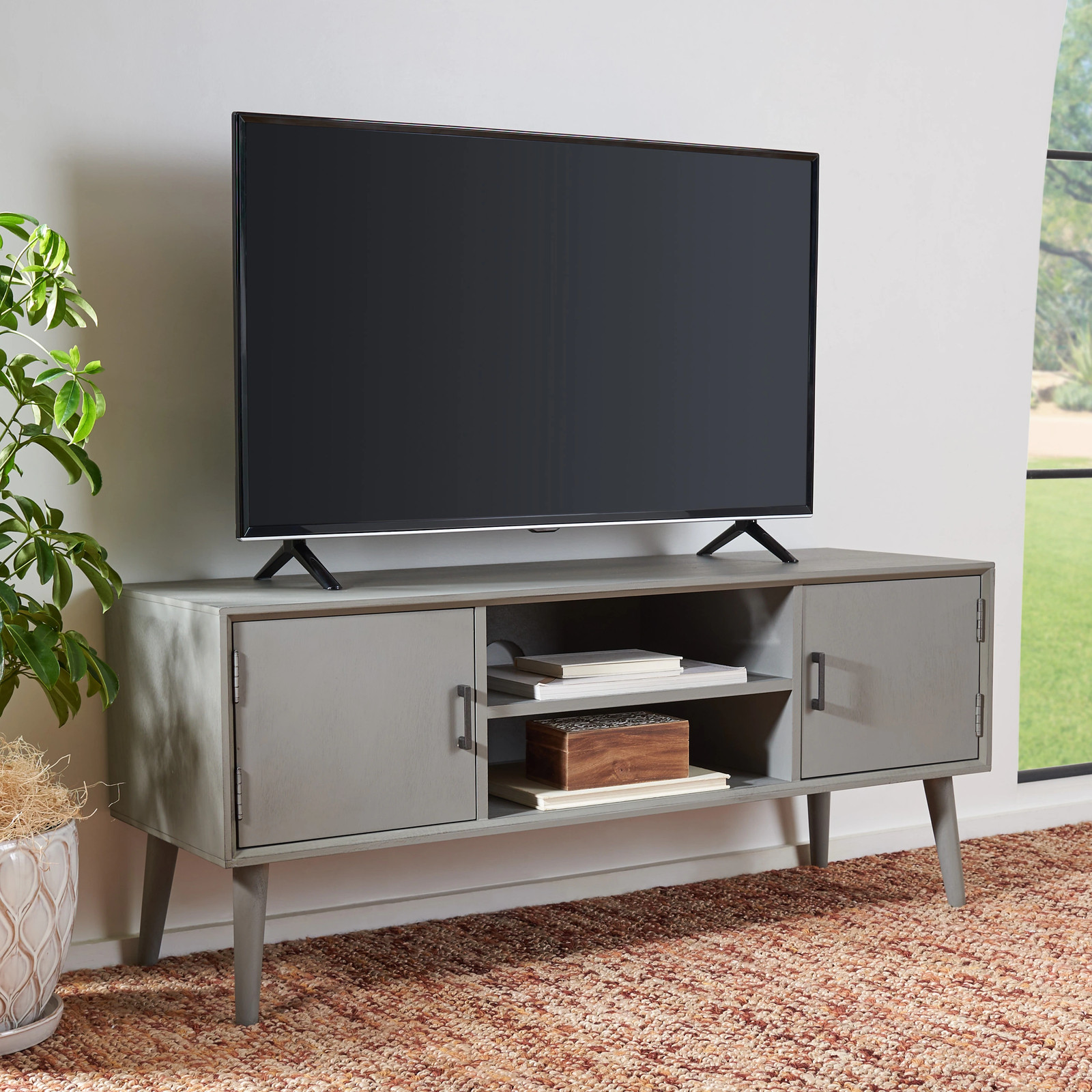 SAFAVIEH Sorrel Mid-Century 47-inch Storage Media TV Stand - 47.3" W x 15.8"...