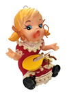 Vintage 1960's HONG KONG Blow Mold Plastic Girl ~ LITTLE MISS MUFFET ~ Ornament — photo 1