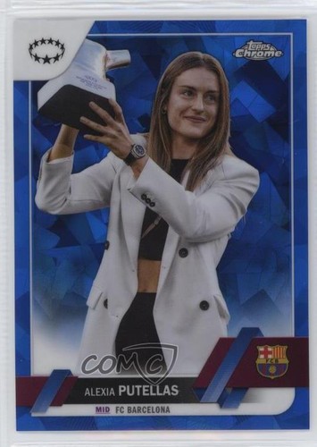 2022 Topps Chrome UEFA Women's Champions League Sapphire Alexia Putellas #1 12v9