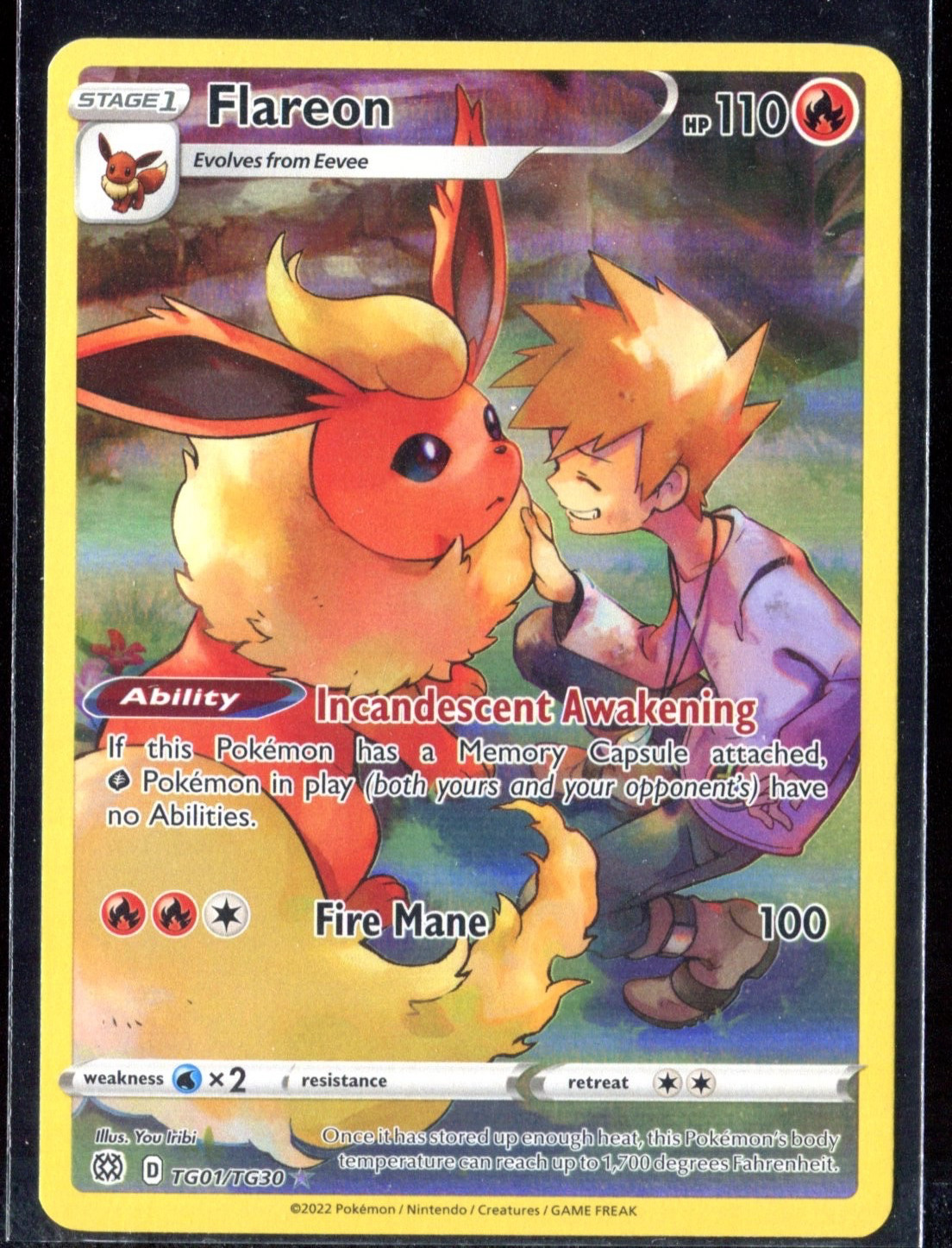 Flareon TG01/TG30Ultra Rare SWSH09: Brilliant Stars Trainer Gallery NM
