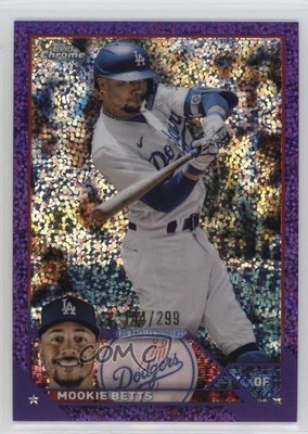 2023 Topps Chrome Purple Speckle Refractor 144/299 Mookie Betts #150 0y8x