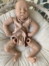 Unpainted Reborn Baby Doll Kits with Cloth Body 17 inch Blank Soft Sil