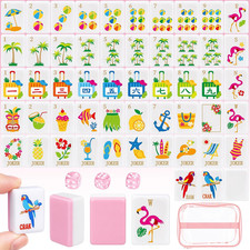 166 Pink American Mahjong Tile Set, 1.2 Mini ...