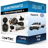 für VW T6 04.2015-09.2019 Towtec E-Satz 7Polig Fahrzeugspezifisch Elektrosatz