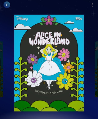 Topps Disney Collect 2026 Alice's Flowers S1 Blue Cards SR - Alice