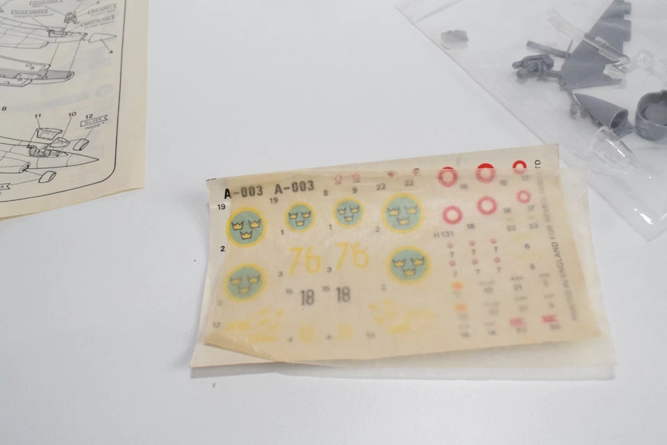 B85 1:72 REVELL H-131 H131 SAAB J-35 DRAGON DRAGON AIRPLANE PLANE MIB - Immagine 3 di 4