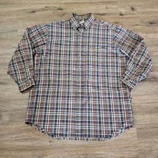 Vintage Carhartt Made In USA Long Sleeve Button-Down Plaid Pocket Shirt Sz XL