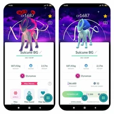 Pokemon Shiny Dynamax Suicune - Dark Skies Background  (Pls read description)