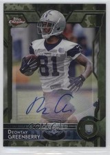 2015 Topps Chrome Rookies STS Camo Refractor 50/99 Deontay Greenberry Auto 0c3