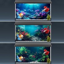 3 Pack Fish Tank Background 30x18 Inches Polyester Undersea Coral Rock Aquatic P