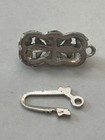 Vintage 800 Silver Pearl Clasp With Glass Stone — photo 4