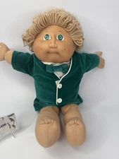 VTG 1985 85’ Cabbage Patch Kid Doll Boy Brown Yarn Tan Hair ~ Xavier Roberts 🍀