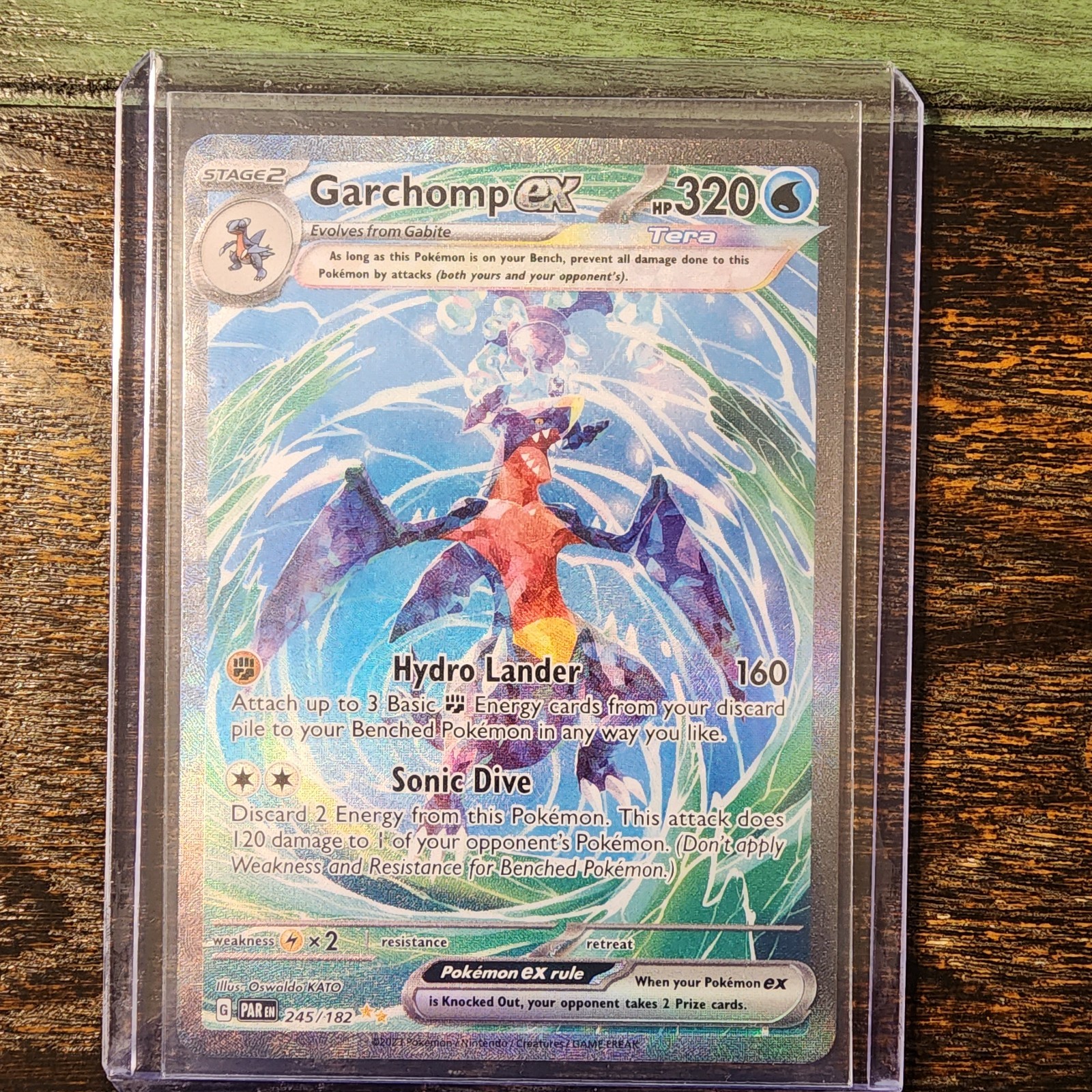 Pokémon TCG Garchomp ex 245/182 SV04: Paradox Rift Holo (English) - NM