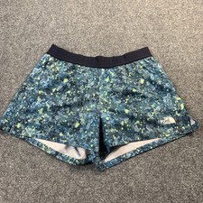 The North Face Shorts Womens Small Green Spotted Elastic Waist Active