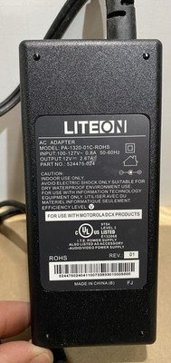 LITEON AC Adapter Model PA-1320-01C-ROHS Part No. 524475-024 12V Motorola DCX 