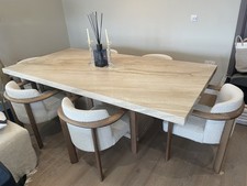 Solid Bespoke Marble Dining Table, Seats 8-10, perfect Condition
