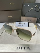 DITA FLIGHT SEVEN DTS 111 07 Brushed Gold Green Gradient Sunglasses AUTHENTIC