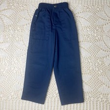 Vintage 1980s Final Score Boys 5 Navy Blue Elastic Waist Casual Pants Slacks