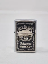 2005 Zippo Windproof Street Chrome Jack Daniels Tennessee Whiskey No.7 Lighter