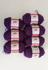 7 x 50g Coats Red Heart Baby Yarn - Colour: 08527 Purple
