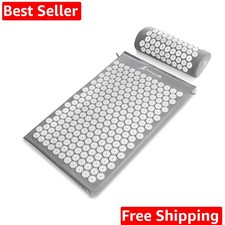 Acupressure Mat and Pillow Set for Back/Neck Pain Relief and Muscle Relaxatio...