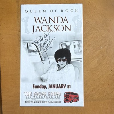 Wanda Jackson  Autographed Concert Poster The Coach House 11 x 17