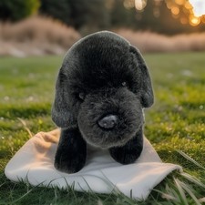 Demdaco Black Labrador Retriever Plush Dog Stuffed Animal Toy