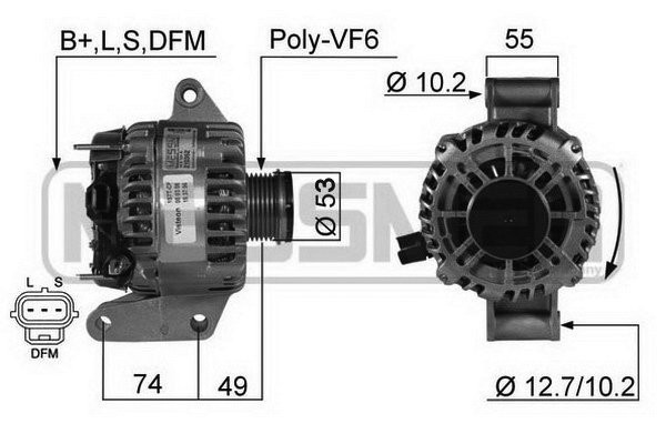 ERA Lichtmaschine Generator 124A 14V FüR Ford Mondeo III Turnier 2.0 16V 1.8-image