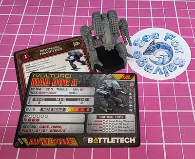BattleTech Vulture/ Mad Dog Mech  -- Clan Heavy Striker Star + Cards