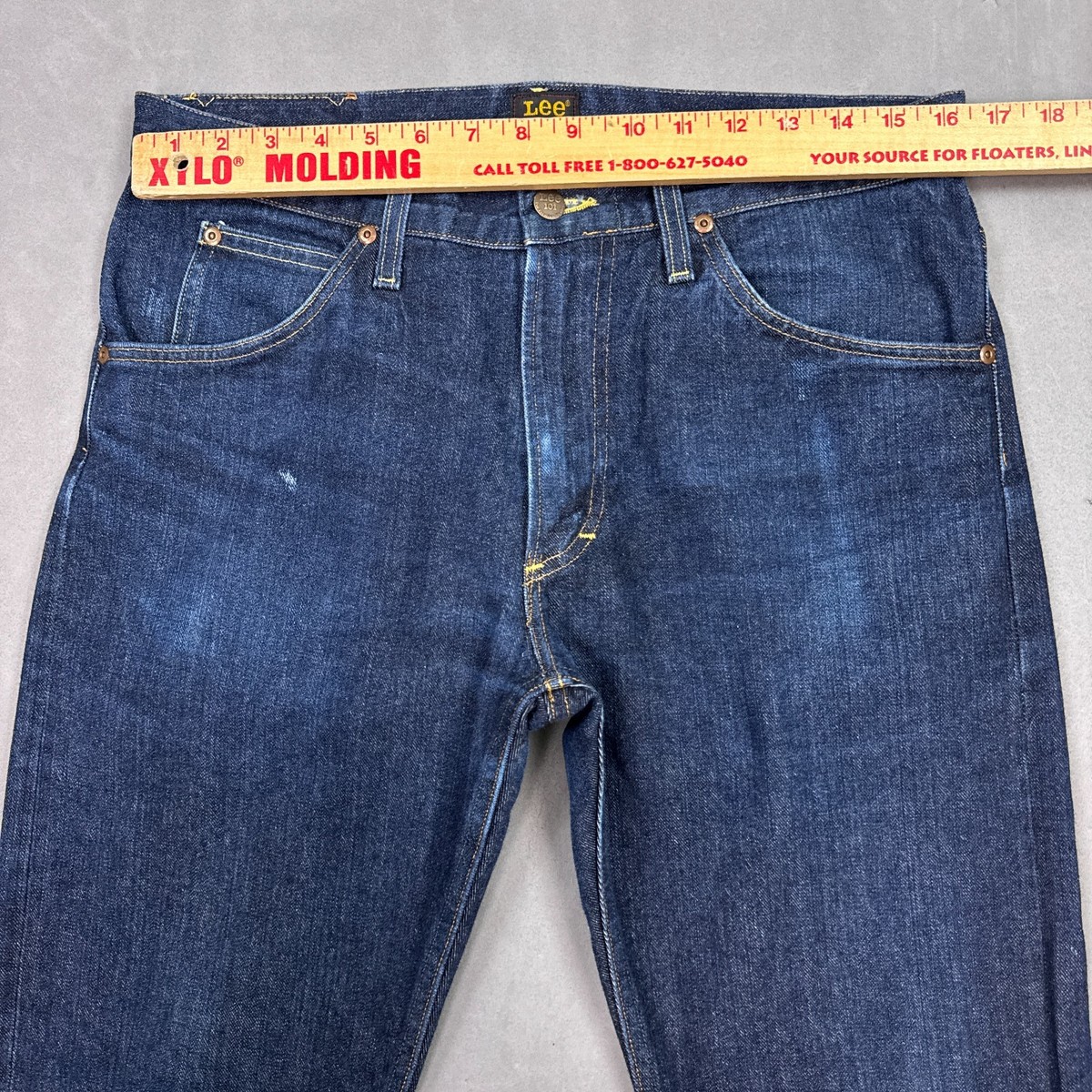 Vintage Lee 101 Z Jeans Mens 32x34 Blue Japanese Selvedge Lefthand
