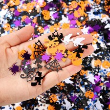 100g Halloween Confetti Sprinkles Bulk Bat Spider Pumpkin Sequins for Crafts