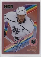 2024 O-Pee-Chee Platinum 2023-24 Update Retro Red Rainbow Anze Kopitar Auto 0c3