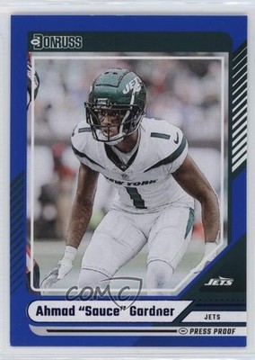 2024 Panini Donruss Blue Press Proof Ahmad Gardner Ahmad Sauce Gardner #42 1n4e