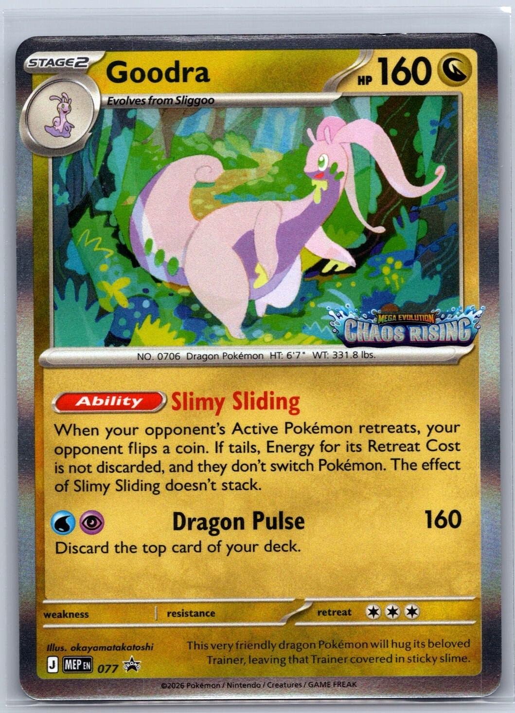 Goodra (Chaos Rising Stamped) 077 Holo Promo ME: Mega Evolution Promo Pokemon NM