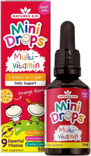 Natures Aid Mini Drops Multi-Vitamin for Babies, Kids & Children 50ml | 9 Essent
