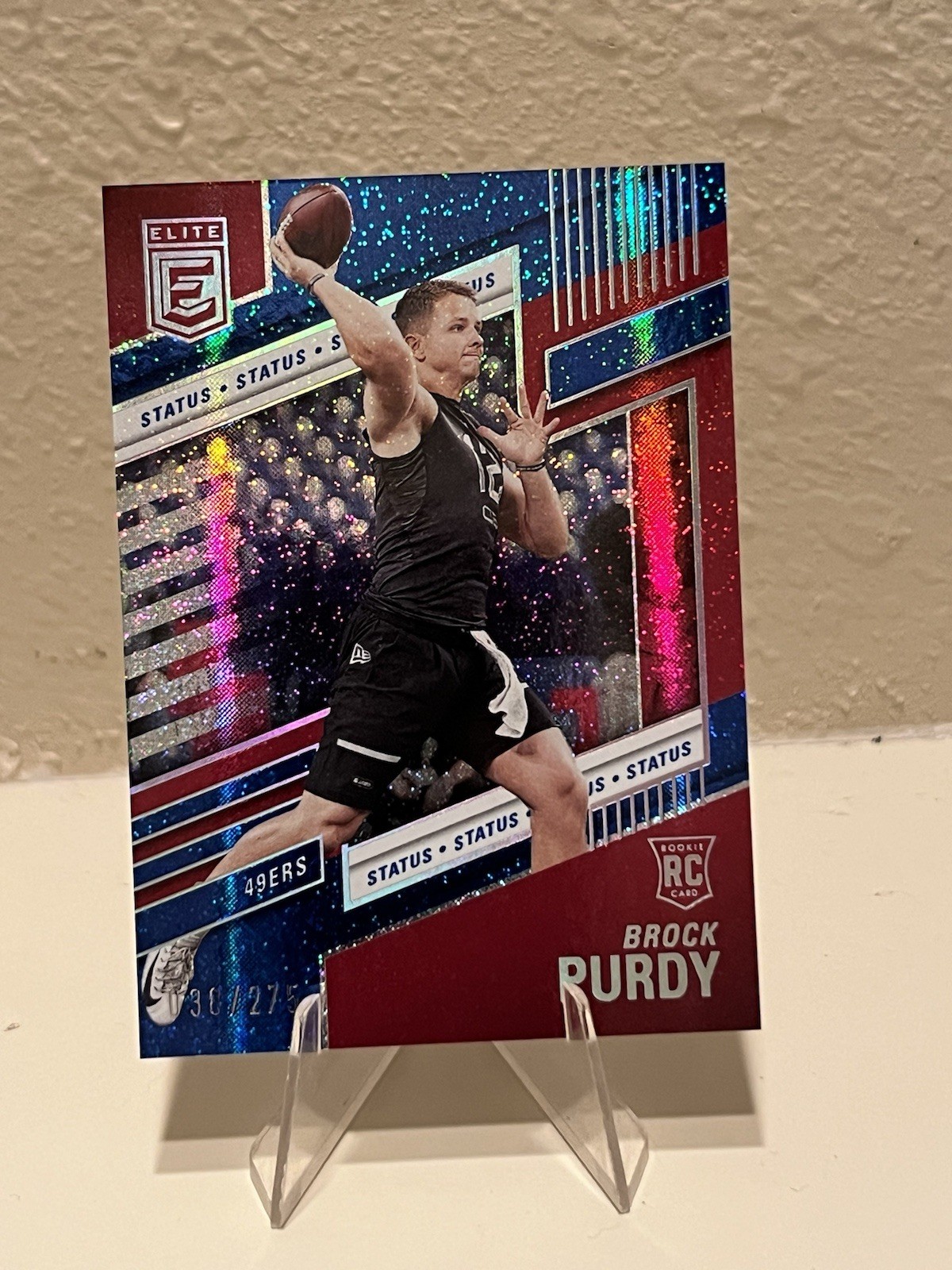 2022 Panini Donruss Elite - Rookies Brock Purdy #185 Status Sparkle /275 (RC)