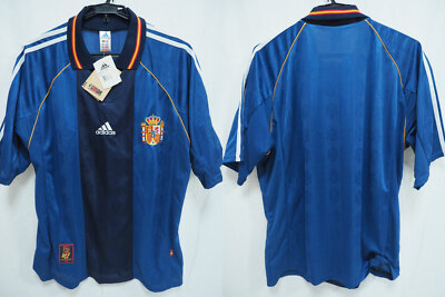 1998-1999 Spain Soccer Football Jersey Shirt Away Adidas 1998-1999 Spain Soccer Football Jersey Shirt Away Adidas