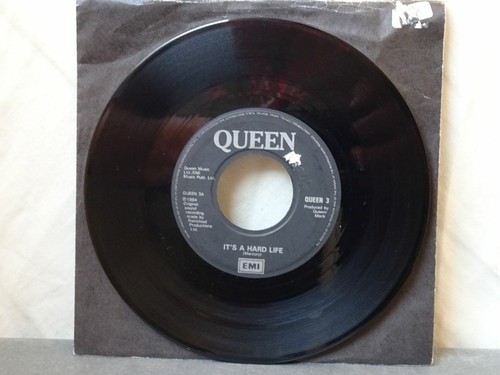 Queen: It's A Hard Life 1984 EX 7" Large jukebox hole - Imagen 3 de 3