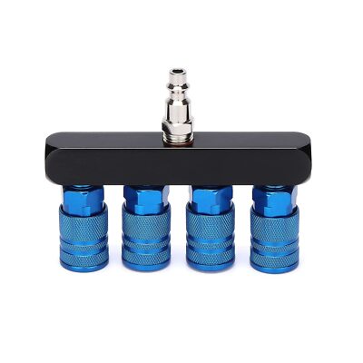 4-Way Straight Air Manifold Splitter 1/4'' MNPT Plug Air Compressor Fittings