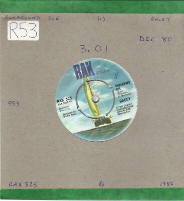 RACEY - RUNAROUND SUE b/w HOLD ME CLOSE 7'' SINGLE VERY GOOD CONDITION 1980 RAK