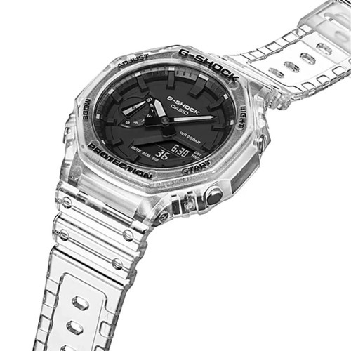 Casio G-Shock Transparent Resin Strap Men's Watch GA2100SKE-7A - 第 3/4 張圖片